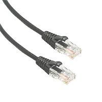 Amphenol Cables on Demand MP-6A28GNSBLK-010 Cat 6a UTP SLIM CAT6A 28AWG ສີດຳ 10'
