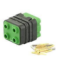 Eaton Souriau-Sunbank 8MQ2M0412PCS ຕູ້ເຊື່ອມຕໍ່ແບບມົດູລ - ໂມດູນ Push Pull MQuick, ບໍ່ມີການປິດປັດ, ມີຂໍ້ຕິດຕໍ່ຊາຍຊັບ, ສົ່ງມອບມາພ້ອມກັບຝາ