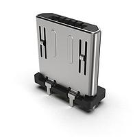 GCT (Global Connector Technology) USB3150-30-075-A ຂໍ້ຕໍ່ Micro USB ປະເພດ B ປຸ່ມ Micro B, ຕັ້ງຕົ້ນ, TH, 30u", ມີເກັກ, ກວດ 0.75mm ແລະ ສາຍນໍາ, T&R