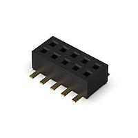 GCT (Global Connector Technology) BD050-06-A-0-0500-L-D ປຸ່ມຊ່ອງ 6w,1.27mm Socket,DIL, SMT,L/Prof,D/Ent,No Peg,GF,Tube