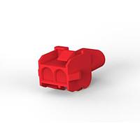 AMP Connectors - TE Connectivity 1-350778-2 ກອງຮັບສະຕິກ 02P UMNL V0 CAP HSG ແດງ