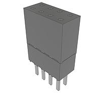 Samtec ESW-104-23-L-D-LL Stackthrough .100" ລາຍປະກອບປຸ່ມຊ່ອງສູງ