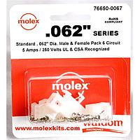 Molex 76650-0067 ຊຸດຕິດຕໍ່ .062 ຊຸດຕິດຕໍ່ Pnl Mnt Plug Recp 6P