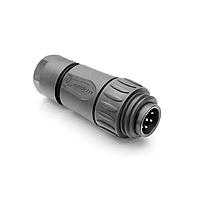 Amphenol Tuchel C016 10H006 010 12 ຕົວເຊື່ອມຕໍ່ 6+PE ຜູ້ຊາຍ STRT BLK CRIMP INT STR REL