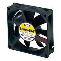 Sanyo Denki 9WP0812G4D011 ພັນລະຫັດ Axial Axial Fan, 80x80x25mm, 12VDC, Splash Proof, Ribless, Lock Rotor Sensor