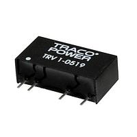 TRACO Power TRV 1-0511 ຕົວແປ DC/DC ປະລິມານ 1W ທີ່ແຍກອອກ, ບໍ່ມີການຄວບຄຸມ ໃນກ່ອງພລາສຕິກຕິດຕັ້ງໃນແຜ່ນວັດຖຸ PCB