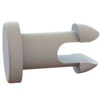 Essentra Components 27PIF0122 ອຸປະກອນກັບກັບດ່ວນ Push-In, ຮູ .120, ຄວາມຫນາຂອງແຜ່ນ .195