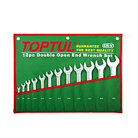 TOPTUL GAAA1206 Double Open End Wrench Set - POUCH BAG - ສີຂຽວ (12 pcs)