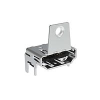 Amphenol Commercial Products G45AA1922110B1EU Amphenol HDMI2.1, A, ມຸມຂວາ, SMT ມາດຕະຖານ, ທອງ 30u", ມີ Flange, CH=3.32, ນຸ້ມ CH=7.34 HDMI ID