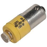 SCHNEIDER DL1CJUS1205 ຫລອດໄຟ LED, BA9s Base 120Vac/dc, ສີເຫຼືອງອໍາພັນ