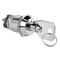 NKK Switches CKL12BTW01-049 ສະຫນັບສະຫນູນ Keylock 19mm ປຸ່ມ On-None-On Tubular, ກະແຈ #049