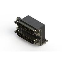 EDAC 661-025-664-046 ຕູ້ສະຫນອງ Dual Port D-Sub ມຸມຂວາ ຕູ້ສະຫນອງ Dual Port D-Sub