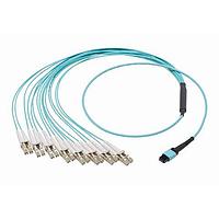 Molex 1062836380 ການປະກອບສາຍເສັ້ນແສງ Fiber Optic QSFP-DD MPO-to-(8) LCD Uni JMPR ASSY 50/125um 3mm Multi 16 Fiber OM3 20.0m Aqua
