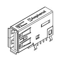 Amphenol Commercial Products GSB4116343HR ຕົວເຊື່ອມ USB Type A USB 3.1 GEN2 STD A RECP UPRIGHT DIP