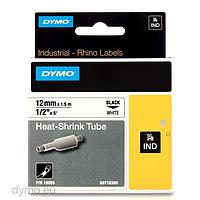 DYMO 63020770 IND Heat-Shrink Tube ເທບສີຂາວ