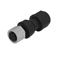 Wurth Elektronik 643722100005 Receptacles WRCIRC M12 Screw Coding A FA Solder Field Attachable Solder Bucket Straight with Metal Coupling Nut Female connector, polarity 5