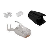 Stewart Connector SS-39200-107 ປຸ່ມເຊື່ອມຕໍ່ Modular IP20 Modular Plug Cat6a 8P 8C Shielded .033"-.038" Conductors .250"-.270" Overall OD ໃນຖົງ