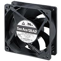 Sanyo Denki 9AD1201H1J ພັງລົມ Axial AC, DC Axial Fan, 120x120x38mm, 100-240VAC, 3x Wire, Reverse Low Speed Sensor