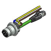 Amphenol CONEC 57-02585 ເຄື່ອງສາຍ Ethernet / ເຄື່ອງສາຍເຄືອກຕ່າງ ENP-17-1-FSPST2PEDBU4-V3-45S-RS8.33-0,5/0,5/G6/250/034