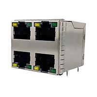 Amphenol Commercial Products RJSGE4887451 ຊັ້ນຊຸດ 8P8C, Cat5e, ການກົດອອກ, ຊັ້ນຊຸດ, ປ້ອງກັນ, ມີໄຟ LED