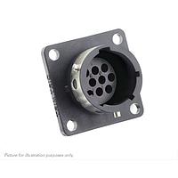 Eaton Souriau-Sunbank UTGX01210PZ ຮັບສິນສ່ວນ Receptacles Square flange receptacle, ບໍ່ມີຫົວຄຸມຫົວຫົວ, ສໍາລັບ 10 ຕິດຕໍ່ຜູ້ຊາຍ, IP68/69K, ການກຳນົດກະລຸນາ Z