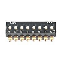 NKK Switches JS0208AP4-S ສະຫນັບ DIP 8 ຕຳແໜ່ງ SLIDE DIP SMT 25mA STICK-TUBE