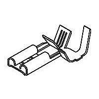 AMP Connectors - TE Connectivity 63011-2 (CUT STRIP) Tab 18-14 AWG .250 RCPT ຕັດປິດ 100 ຊຸດ