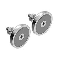 Banner Engineering BWA-BK-020 ຂາຍຕິດແມ່ຫລັກສາມາດນຳໃຊ້ກັບຂາຍຕິດຫຼາຍປະເພດ; ແມ່ຫລັກດຶງນໍາໃຊ້ໄດ້ 80 ປອນ ຈຳນວນ 2; ມີຊຸດສະກຣູ 1 ນິ້ວ