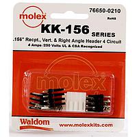 Molex 76650-0210 ຊຸດຕໍ່ຕໍ່ KK-156 Connector Kit V & RA Hdr Rec 4Ckt