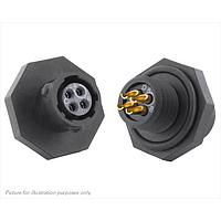 Eaton Souriau-Sunbank UTS78E4SM12 ປຸ່ມຮັບສະຫນອງ ປຸ່ມຮັບສະຫນອງເປັນພລາສຕິກມີເກັບກັນເກືອບ, ບໍ່ມີກະແປງຫຼັງ, ມີຂໍ້ຕິດຕໍ່ຊ່ອງສົ່ງສາຍຍິງຍິງ 4 ອັນ, IP68/69K ໃນສະພາບທີ່ບໍ່ໄດ້ຕ້ອງການການຕໍ່ກັນ