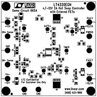 Analog Devices DC665A ຕົວຄວບຄຸມແຮງໂຕລະສະຕິ Hot Swap LT4220EGN - + / - 12V, 2A Hot Swap Contr