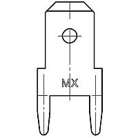Molex 19708-4003 ຂໍ້ຕໍ່ດ່ວນ .187 Tab PCB Termina PCB Terminal Plated