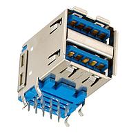 Kycon KUSBX-AS2N9-1-BL30 ຕົວເຊື່ອມ USB Type A STACKED USB 3.030u 9P 2.15MM A SOCKET