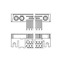 AMP Connectors - TE Connectivity 531819-3 ຮອງສະໜອງສາຍແລະຮອງສາຍສັ້ນ MINI BX PIN ASSY 36 POS RA