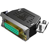 Amphenol Positronic RD25S00LVLC-538.0 ຕູ້ຮັບ Receptacle D-Sub Female Connector 25P Crimp Cadmium Shell Backshell Assembly Lock Lever