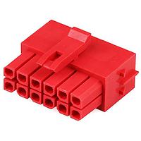 Molex 206461-1202 ຮູງຮັບ Receptacle Micro-Fit+ Versa Color Rec Housing ສາຍຄູ່ 12 ວົງຈອນ GloWire ສີແດງ