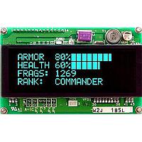 Matrix Orbital VK204-25-USB ຈໍ VFD (Vacuum Fluorescent Displays) ຂໍ້ຄວາມສີຟ້າ/ສີຂຽວ Vacuum Florescent