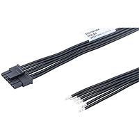 Molex 226429-1064 ສາຍສະບັບພ້ອມໃຊ້ Off-the-Shelf Micro-Fit 3.0 ຜູ້ຍິງ-ເປັນ Pigtail OTS Cable ASSY 1 ແຖວ 600mm ບ້ານດິນ 6 CKT ສີດໍາ