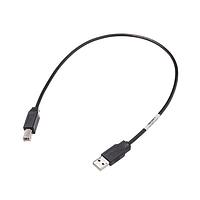 AMP Connectors - TE Connectivity 1487594-1 USB 2.0 USB A-B 28/28 ສີດຳ 0.5 ແມັດ