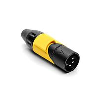 Amphenol Audio AX4MB4M ຕົວເຊື່ອມ 4P PIN M PLUG BLK W YLW MRK SLEEVE