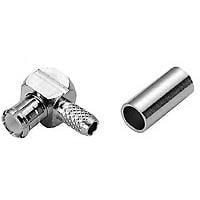 AMP Connectors - TE Connectivity 1-1337585-0 ຕົວເຊື່ອມ MCX R/A PlgHex 50Ohm ທອງຄົງຜົນ RG174A/U