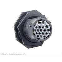 Eaton Souriau-Sunbank UTSX714E18SZ ຮອບຮອງ Jam nut receptacle, ບໍ່ມີ backshell, ມີ 18 ຕິດຕໍ່ສົ່ງຜົນຍິງ solder contacts, IP68/69K ໃນສະພາບບໍ່ໄດ້ຕ້ອງການ, keying Z