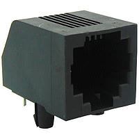 Stewart Connector SS-90000-003 ປຸ່ມ RJ12 ຮູບແບບມຸມຂວາ 6 ຕໍ່ 6 ຕຳແໜ່ງ ບໍ່ມີການປ້ອງກັນ