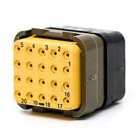 DEUTSCH - TE Connectivity DMC-M20-22AB ຕູ້ຕໍ່ຕໍ່ມິລລິຕາຣີຮູບສະແກນ DMC MOD P 20C 20#22 B LC