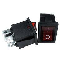 Adam Tech SW-R2-3A-F-LR13-4 ສະລັບສະລັບລະດັບນ້ອຍ Rocker Switch, ຕິດຕັ້ງແຜ່ນ, .187in [4.75mm] ບົດບາດ, ຜູ້ກະທົບແສງແດງ (ແຮງດັບໄຟ LED 12V), ຮູບສະແກນສະກັດ