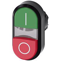 SIEMENS 3SU10003BB420AK0 ປຸ່ມລົງ/ປຸ່ມຍູງ TWIN BUTTON, MOM, ສີຂຽວ/ແດງ