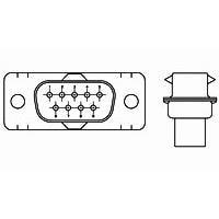 AMP Connectors - TE Connectivity 5745018-1 ປລັກ DSUB E09P CRIMP