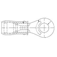 AMP Connectors - TE Connectivity M7928/1-52 ຫົວຕໍ່ສາຍຮິງ TERMINAL PIDG R IR 14 1/4
