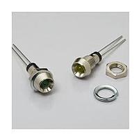 BIVAR MPR3SGC ການປະກອບແຜງຄວບຄຸມສະແດງ LED, LED ເຂັ້ມສີຂຽວສຸດ 3 mm ມີເລນສແຈ້ງນ້ຳສະອາດ, ບໍ່ມີສາຍສອງ