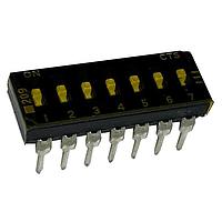 CTS Electronic Components 209-7LPSTD ສະຫນັບ DIP ຜ່ານຮູ, DIP SWITCH ທອງ, 7-ຂາ, ຕົວກະທົບຮູບແບບຕ່ຳ, ການປິດດ້ານລຸ່ມ, ການປິດດ້ານດ້ານດ້ານ, ແບບຂອງຂາຕົວຕິດຕັ້ງຕົວຕົວ, ກະປ່ອງທູບ